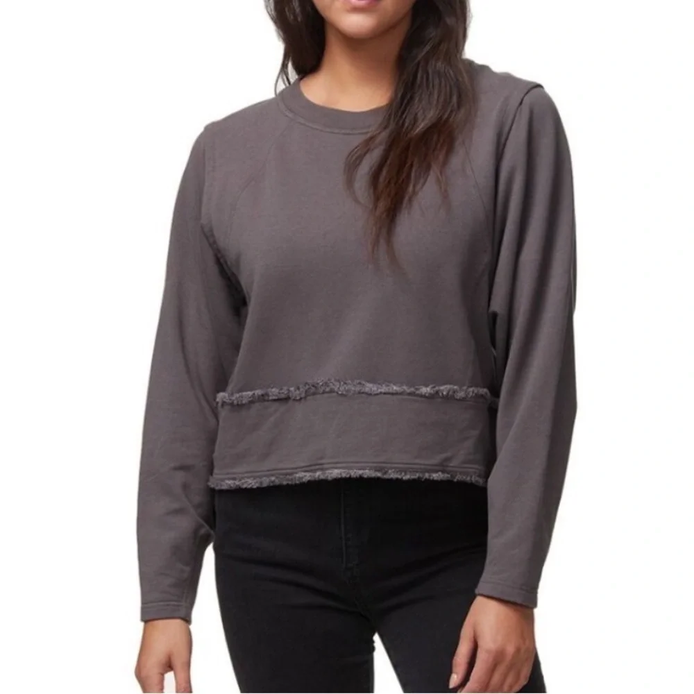 Free People FP Movement Where The Wind Blows Gray Pullover Sweatshirt - Picture 3 of 14